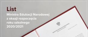 list Ministra Edukacji Narodowej z okazji rozpoczęcia nowego roku szkolnego
