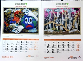 Kartki z kalendarza VIVE z proekologicznymi pracami naszych uczniów