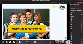 Zdjęcie z prezentacji on-line na temat preorientacji zawodowej